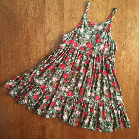 Old Navy Other - Old Navy green floral twirl dress 5T